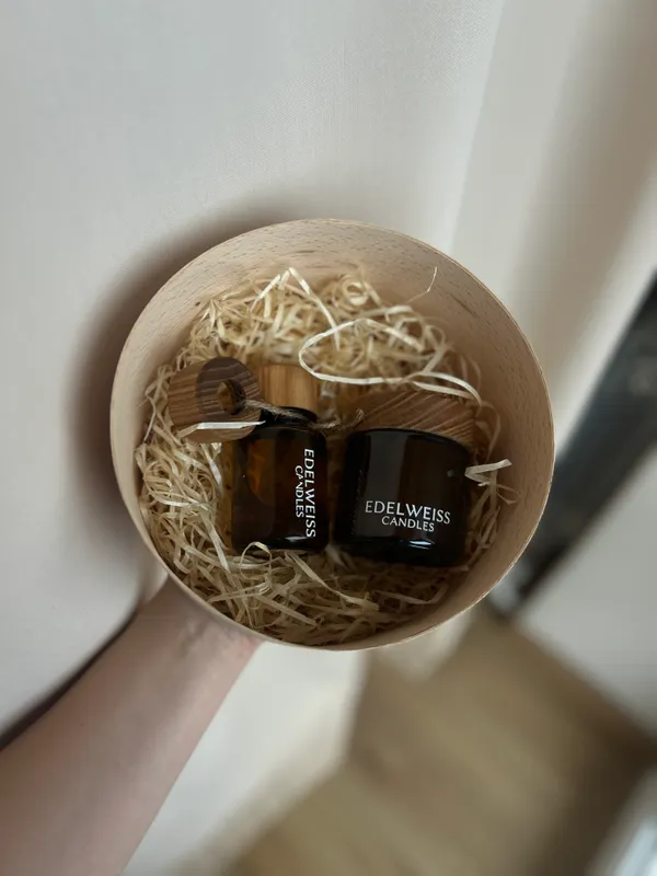 Набір (Соєва свічка + дифузор) Edelweiss Candles