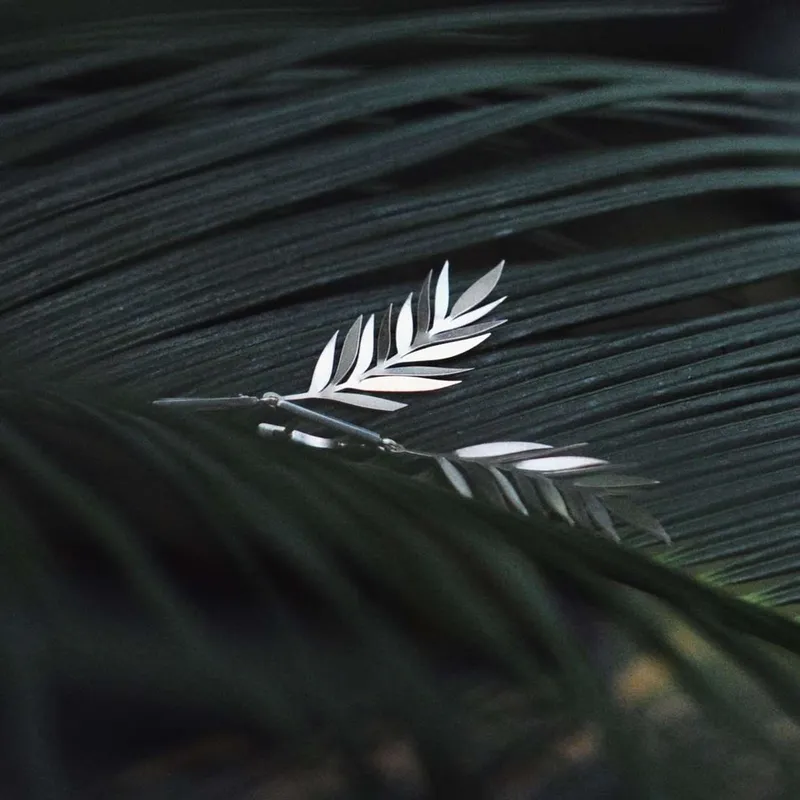 Срібні сережки "Palm"